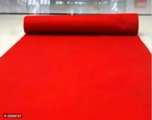 Styllish Red Nylon Solid Carpets