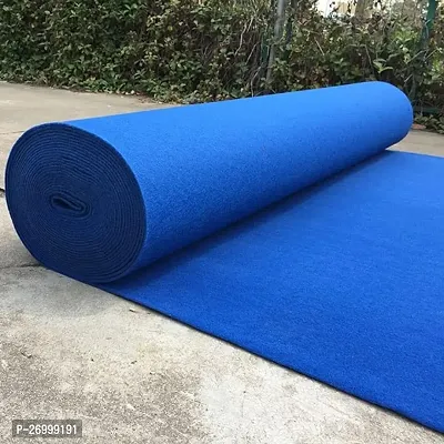 Styllish Blue Nylon Solid Carpets