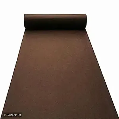 Styllish Brown Nylon Solid Carpets-thumb0