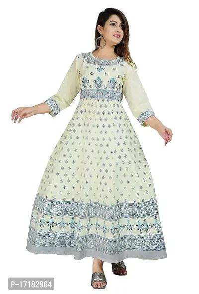 RAHINI Women Printed and Embroidered White Kurti Large-thumb0