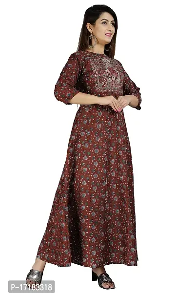 Rahini Beautiful Womens Kurti Brown