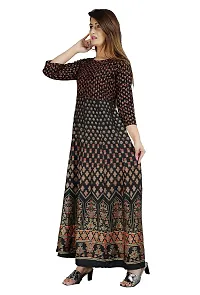 RAHINI Women Printed and Embroidered Brown Kurti x-Large-thumb1