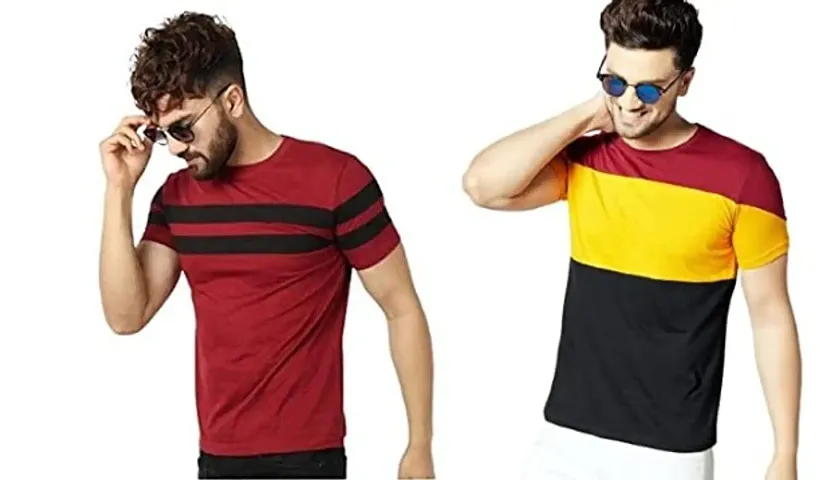 Comfortable Cotton Blend Tees For Men 