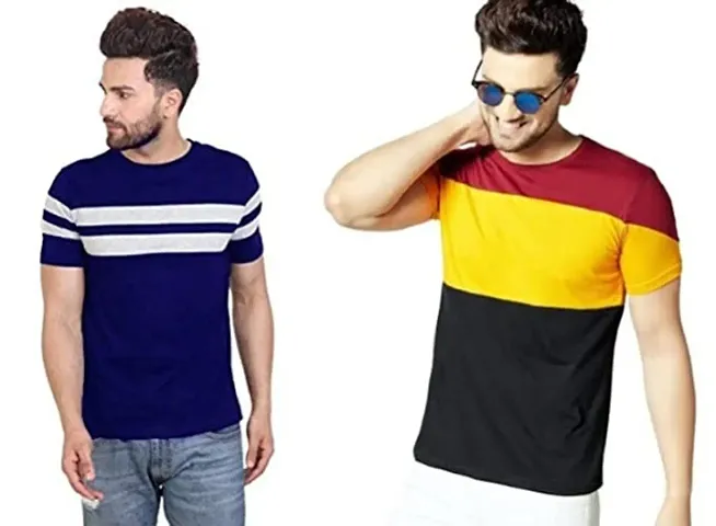 Comfortable Cotton Blend Tees For Men 