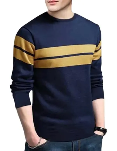 Comfortable Polyester Blend Tees For Men 