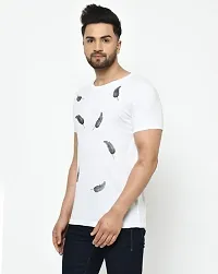 Reliable Multicoloured Polyester Blend Printed Round Neck Tees For Men-thumb1