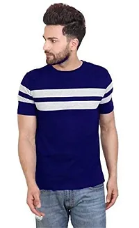 Reliable Multicoloured Polyester Blend Printed Round Neck Tees For Men-thumb1