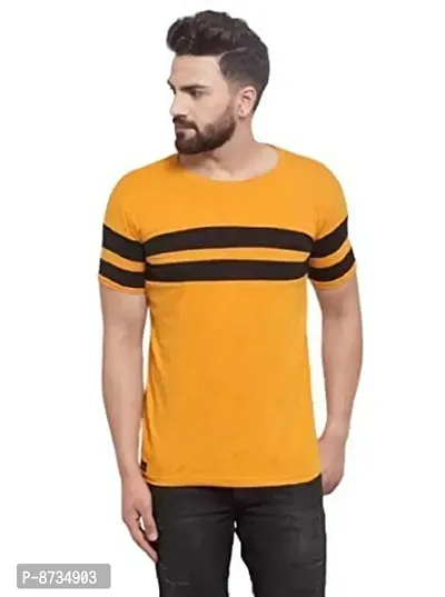 Reliable Multicoloured Cotton Blend Printed Round Neck Tees For Men-thumb2