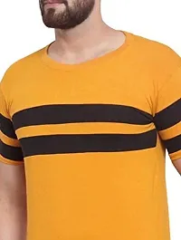 Reliable Multicoloured Cotton Blend Printed Round Neck Tees For Men-thumb2