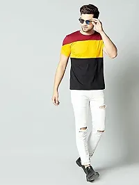 Reliable Multicoloured Cotton Blend Printed Round Neck Tees For Men-thumb3