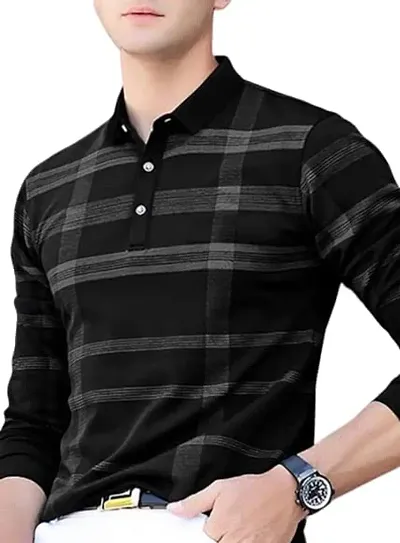 Cotton Polo Neck Full Sleeves T-shirt