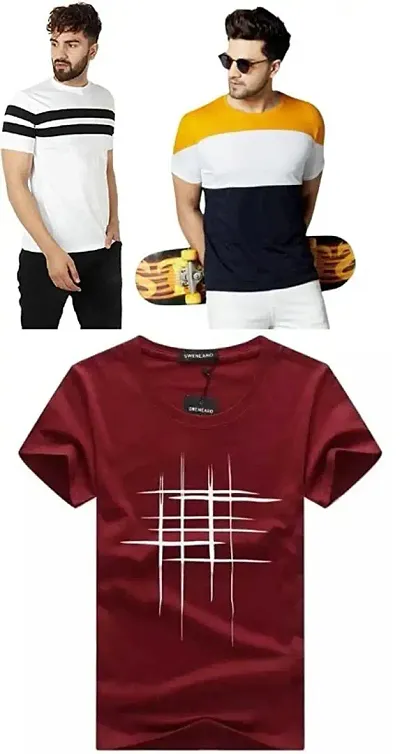 New Launched Polyester Blend Tees For Men 