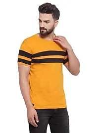 Reliable Multicoloured Polyester Blend Printed Round Neck Tees For Men-thumb3