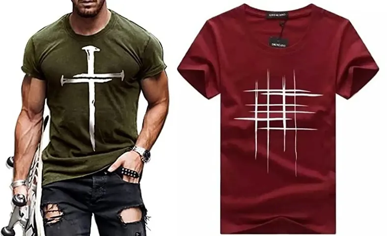 Must Have Polyester Blend Tees For Men 