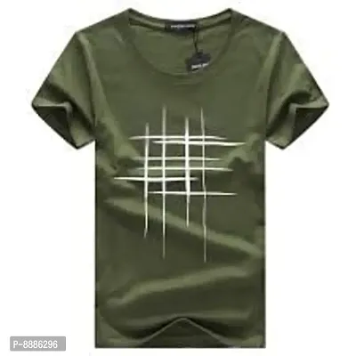 Reliable Multicoloured Polyester Blend Printed Round Neck Tees For Men-thumb2