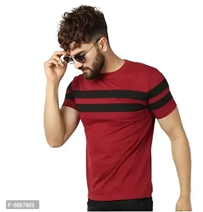 Fancy Polyester Blend T-shirts for Men-thumb0