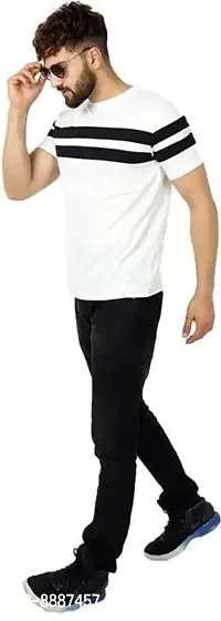 White Printed T-Shirt for Men-thumb3
