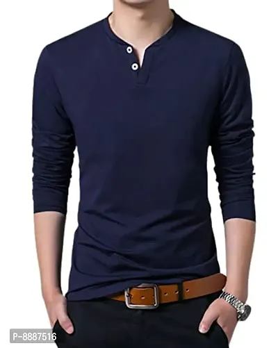 Classic Cotton Solid Tshirt for Men-thumb0