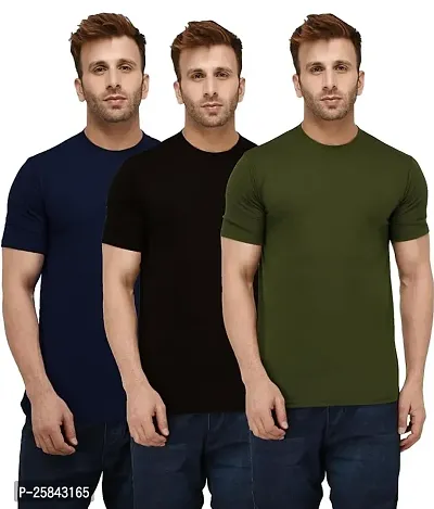ATTITUDE Combo 3 Plain T-Shirt-thumb0