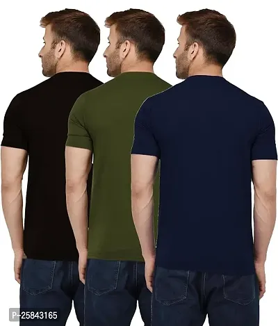 ATTITUDE Combo 3 Plain T-Shirt-thumb3