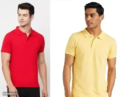 Trendy Cotton Blend T-Shirt  For Men Pack of 2