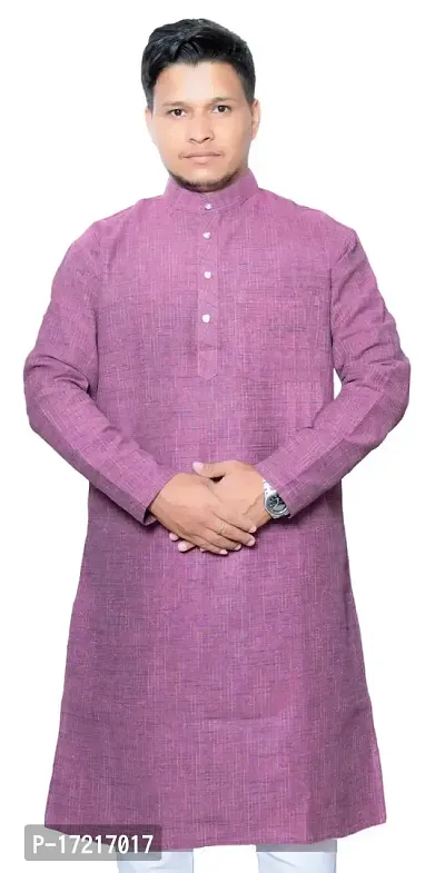 Men's Cotton Pruple Kurta-thumb2