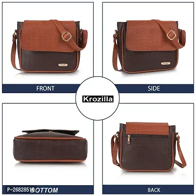 Women Brown Stylish  Premium Sling Bag-thumb4