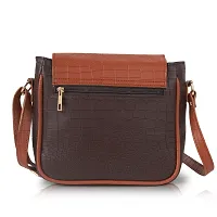 Women Brown Stylish  Premium Sling Bag-thumb1