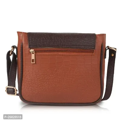 Women Tan Stylish  Premium Sling Bag-thumb2