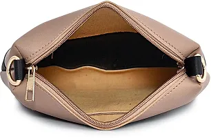 Women Beige Sling bag With Dual Pocket-thumb3