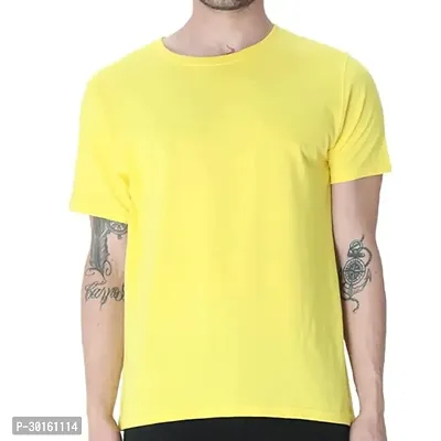 Round Neck Solid T Shirt Regular Fit-thumb0