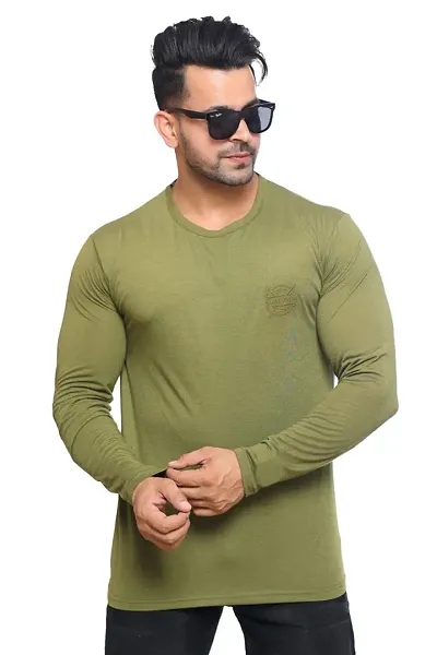 MAASHAKUNTALA Mens Slim Fit Elastane Blend Half Sleeve Casual T Shirt Round Neck TShirt