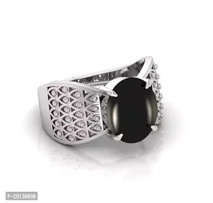 Alluring Silver Brass American Diamond Artificial Stone Rings For Men