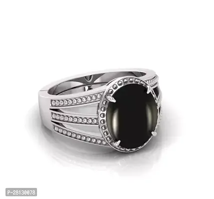 Alluring Silver Brass American Diamond Artificial Stone Rings For Men-thumb0