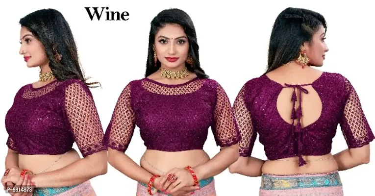 Classic Net Embroidered Blouses for Women-thumb0