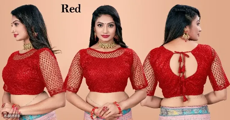 Classic Net Embroidered Blouses for Women