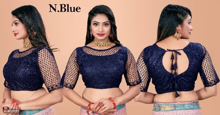 Classic Net Embroidered Blouses for Women