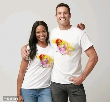 Stylish Polycotton Round neck T-Shirt for Couple