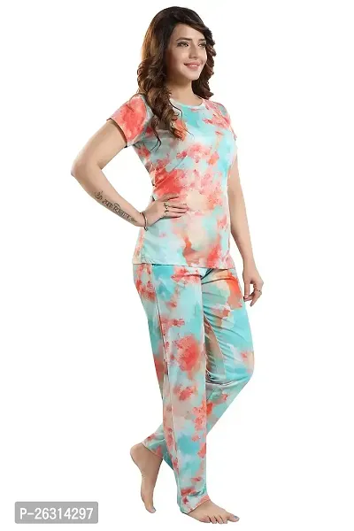 Vania's Grace Imported Lycra Two PieceNight Suit for Women (CO-RD Set)-thumb4