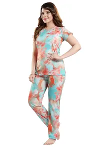 Vania's Grace Imported Lycra Two PieceNight Suit for Women (CO-RD Set)-thumb4