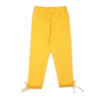 Yellow Solid Cotton Leggings-thumb1