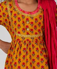 Kurti With Palazzo & Dupatta Set - Peach Yellow-thumb3