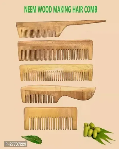 Beautiful Comb Pack Made Of Neem Wood Pack Of 5