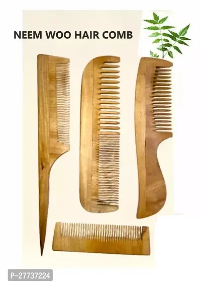 Beautiful Comb Pack Made Of Neem Wood Pack Of 4