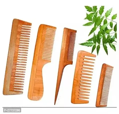 Beautiful Comb Pack Made Of Neem Wood Pack Of 5