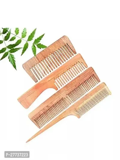 Beautiful Comb Pack Made Of Neem Wood Pack Of 4