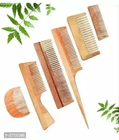 Beautiful Comb Pack Made Of Neem Wood Pack Of 6