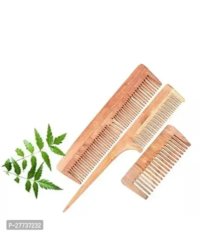 Beautiful Comb Pack Made Of Neem Wood Pack Of 3