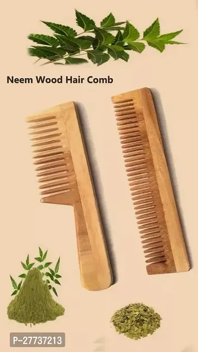 Beautiful Comb Pack Made Of Neem Wood Pack Of 2