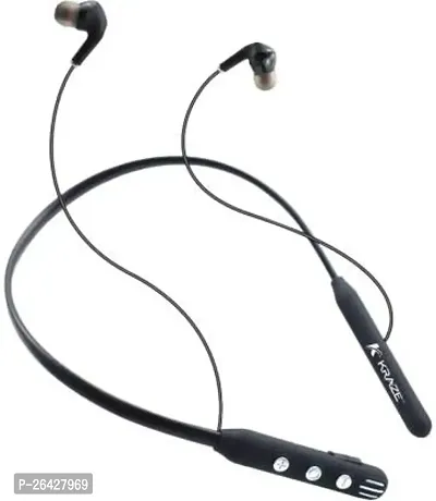 Stylish In-Ear Black Bluetooth Wireless Neckband-thumb0